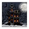 Stupell Industries Creepy Haunted Halloween House Canvas Wall Art